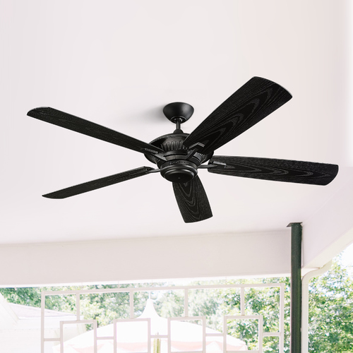 Cyclone 60-Inch Outdoor Fan in Matte Black  by Generation Lighting Fan Collection