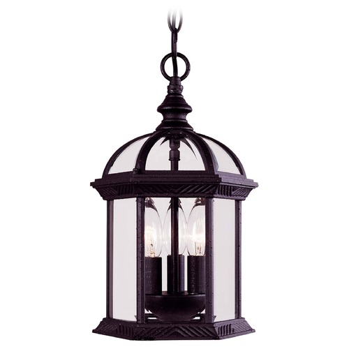 Kensington Textured Black Outdoor Hanging Light by Savoy House