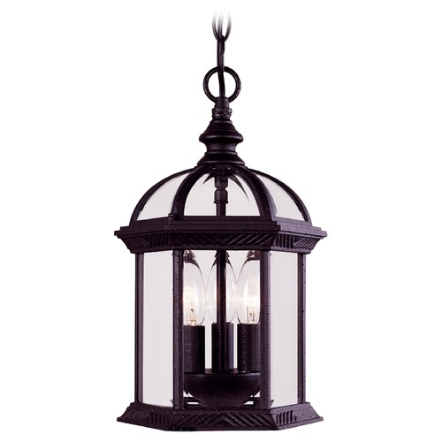 Savoy House Kensington Textured Black Outdoor Hanging Light by Savoy House 5-0635-BK