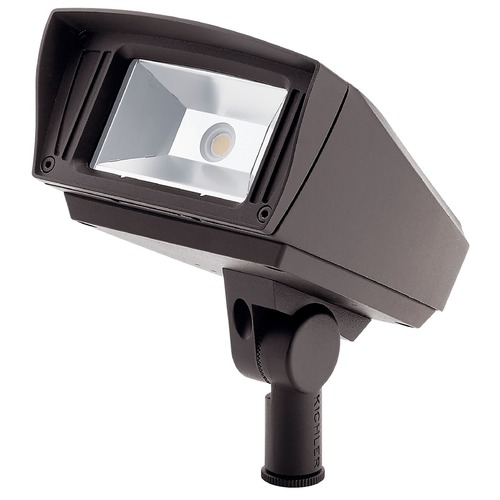 C-Series 120-277V 23W Small Flood Knuckle Mount in Bronze 3000K by Kichler Lighting