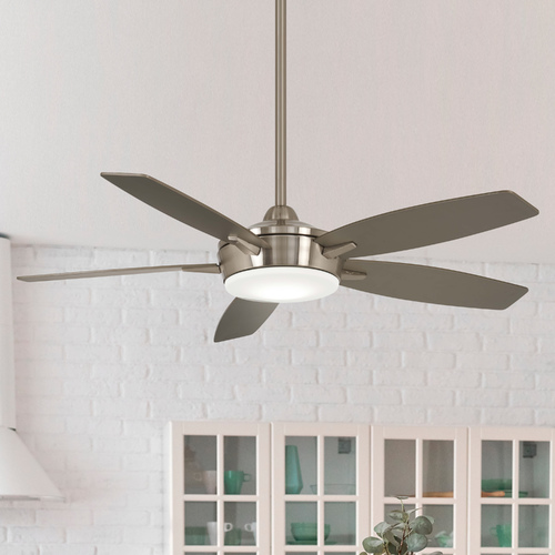 Minka Aire Espace 52-Inch LED Fan in Brushed Nickel with Silver Blades F690L-BN/SL