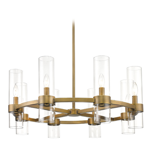 Z-Lite Datus Rubbed Brass Chandelier by Z-Lite 4008-8RB