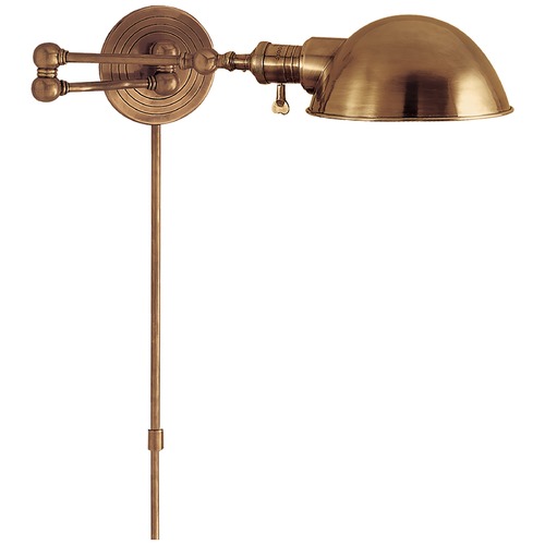 Visual Comfort Signature Collection E.F. Chapman Boston Swing Arm in Antique Brass by Visual Comfort Signature SL2920HABSLGHAB