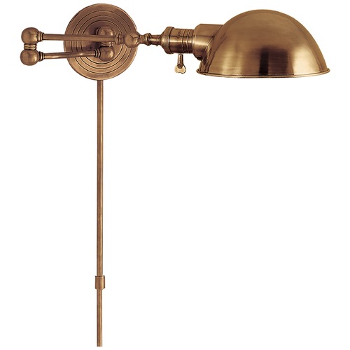 E.F. Chapman Boston Swing Arm in Antique Brass by Visual Comfort Signature