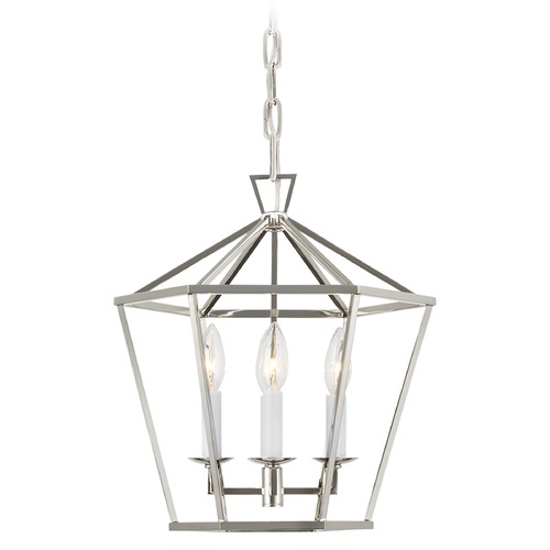 Visual Comfort Signature Collection Chapman & Myers Darlana Small Lantern in Nickel by Visual Comfort Signature CHC5226PN