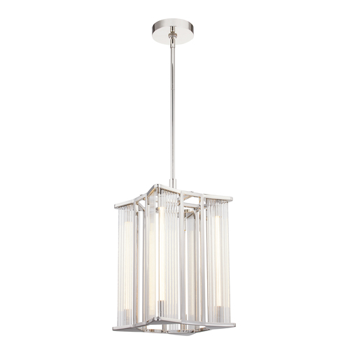 Alora Lighting Alora Lighting Sabre Polished Nickel LED Pendant Light with Triangle Shade PD339415PNCR