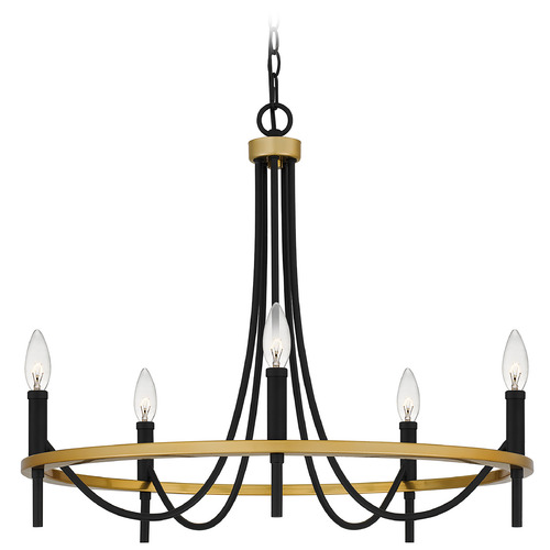 Legare 26-Inch Chandelier in Matte Black by Quoizel Lighting