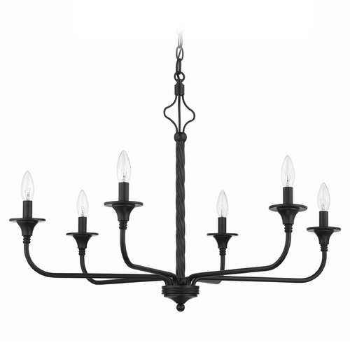 Craftmade Lighting Jolenne Flat Black Chandelier by Craftmade Lighting 57026-FB