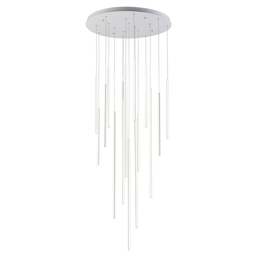 Kuzco Lighting Kuzco Lighting Chute White LED Multi-Light Pendant with Cylindrical Shade MP14932-WH-UNV-010