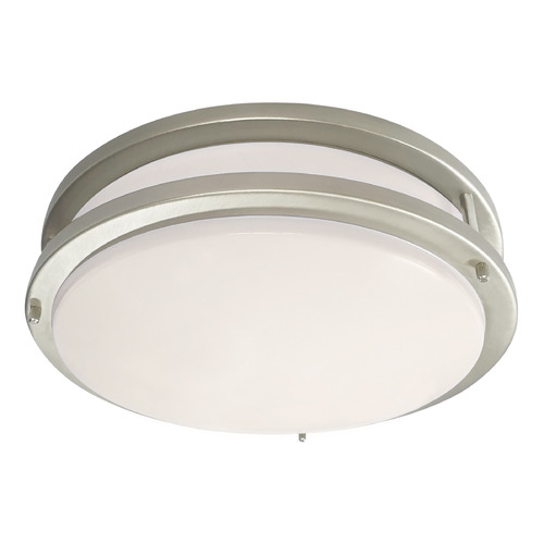Passage 18-Inch LED Flush Mount in Brushed Nickel by Design Classics