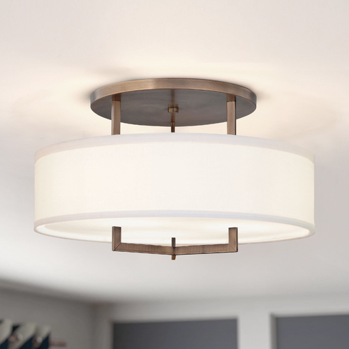 Hinkley Hampton 26-Inch Brushed Bronze LED Semi-Flush Mount by Hinkley Lighting 3211BR-LED