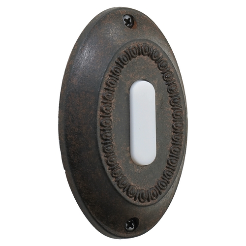 Oval Doorbell Button in Toasted Sienna by Quorum Lighting