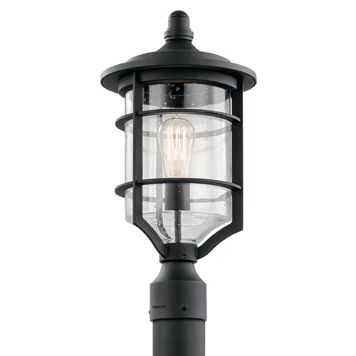 Seeded Glass Post Light Black by Kichler Lighting