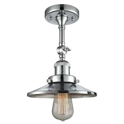 Innovations Lighting Innovations Lighting Railroad Polished Chrome Semi-Flushmount Light 201F-PC-M7