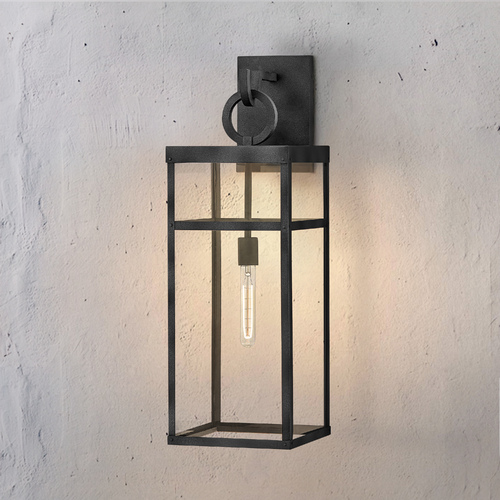 Porter Large Aged Zinc LED Outdoor Wall Light by Hinkley Lighting