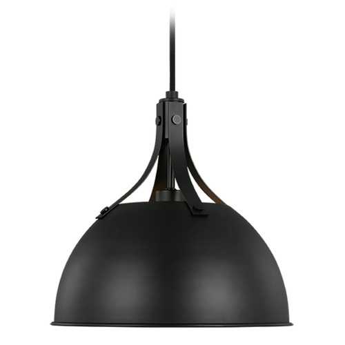 Visual Comfort Studio Collection Visual Comfort Studio Collection Rockland Midnight Black Pendant Light with Bowl / Dome Shade 6524201-112