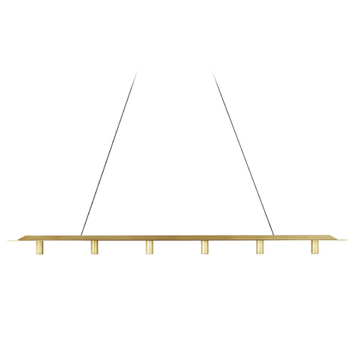Visual Comfort Modern Collection Ponte LED Linear Light in Natural Brass by Visual Comfort Modern 700LSPNT50NB-LED930