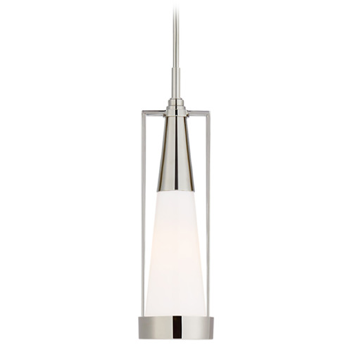 Visual Comfort Signature Collection Thomas OBrien Calix Pendant in Polished Nickel by Visual Comfort Signature TOB5275PNWG