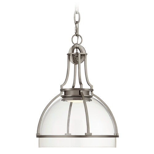 Visual Comfort Signature Collection Chapman & Myers Gracie LED Dome Pendant in Nickel by Visual Comfort Signature CHC5481ANCG