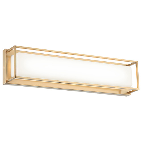 Matteo Lighting Thornstone Aged Gold Brass LED Vertical Bathroom Light