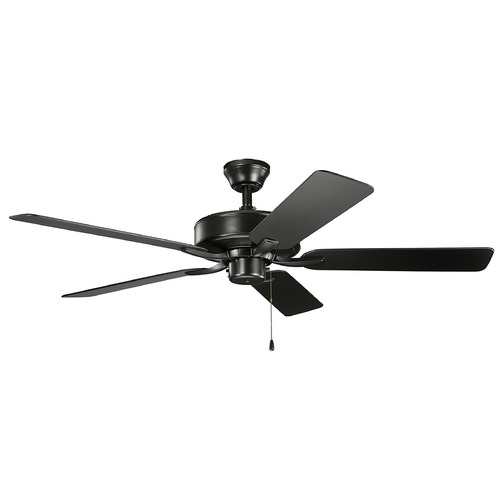 Kichler Lighting Basics Pro Patio 52-Inch Satin Black Fan by Kichler Lighting 330015SBK