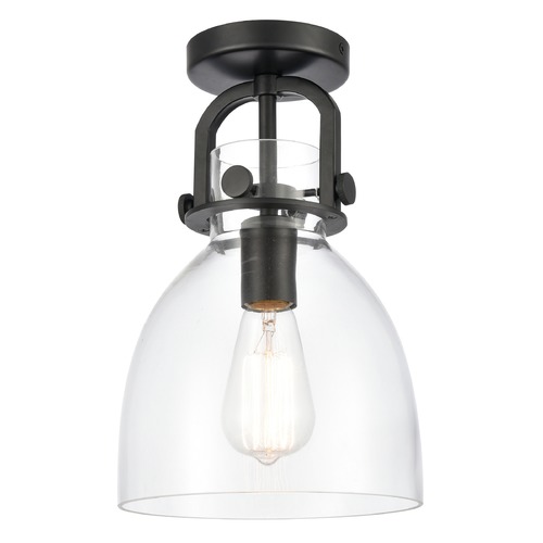 Innovations Lighting Innovations Lighting Newton Matte Black LED Semi-Flushmount Light 412-1F-BK-8CL-LED