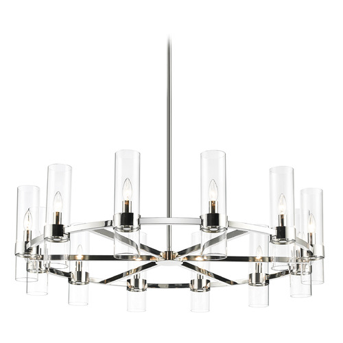 Z-Lite Datus Polished Nickel Chandelier by Z-Lite 4008-12PN