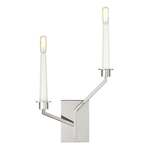 Generation Lighting ED Ellen-DeGeneres Hopton 2-Light Polished Nickel Modern Sconce by Generation Lighting EW1092PN