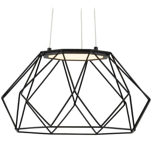 Progress Lighting Geodesic LED Matte Black LED Pendant Light