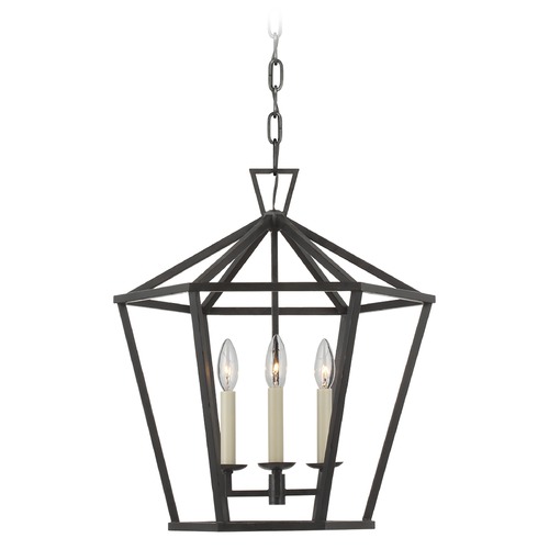 Visual Comfort Signature Collection Chapman & Myers Darlana Medium Lantern in Aged Iron by Visual Comfort Signature CHC5227AI