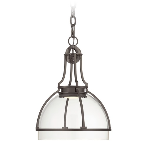 Visual Comfort Signature Collection Chapman & Myers Gracie LED Dome Pendant in Bronze by Visual Comfort Signature CHC5481BZCG
