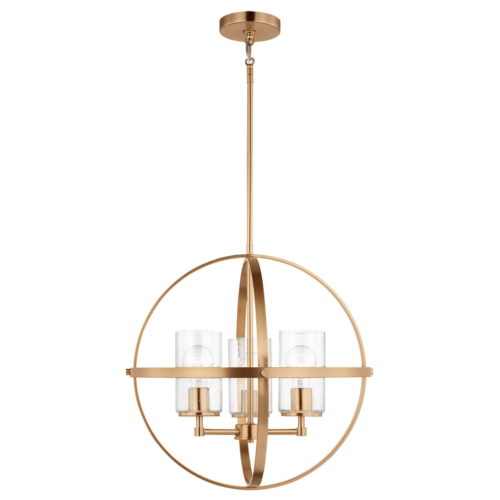 Alturas 19-Inch Satin Brass Chandelier by Generation Lighting