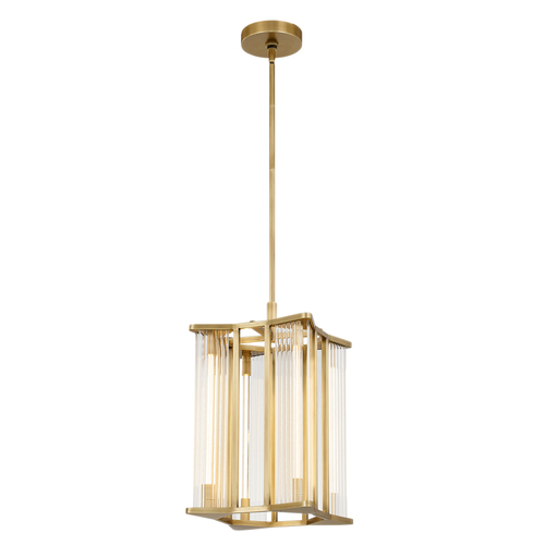 Alora Lighting Alora Lighting Sabre Vintage Brass LED Pendant Light with Triangle Shade PD339415VBCR