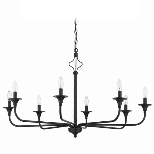 Jolenne Flat Black Chandelier by Craftmade Lighting