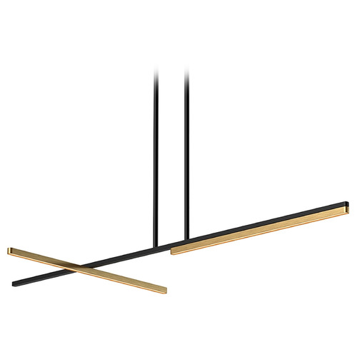 Kuzco Lighting Shift Black & Brushed Gold LED Linear Light by Kuzco Lighting LP28748-BK/BG