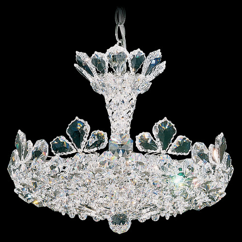 Schonbek Worldwide Lighting Trilliane Polished Stainless Steel Pendant Light with Bowl / Dome Shade