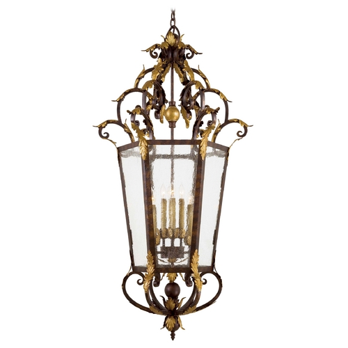 Metropolitan Lighting Seeded Glass Pendant Light Bronze Metropolitan Lighting N3639-355