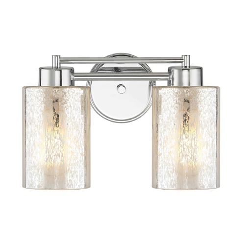 Design Classics Lighting Mercury Glass Chrome Bathroom Light Chrome 702-26 GL1039C