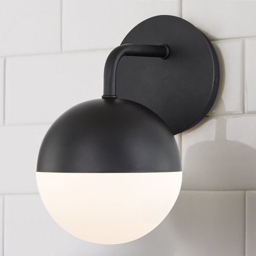 Design Classics Lighting Design Classics 6'' Onec Matte Black Sconce 1967-07/WH