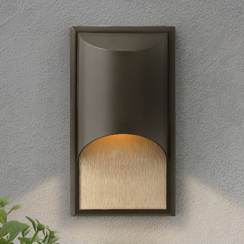 Hinkley Modern LED Outdoor Wall Light with Etched in Bronze Finish 1830BZ-LED