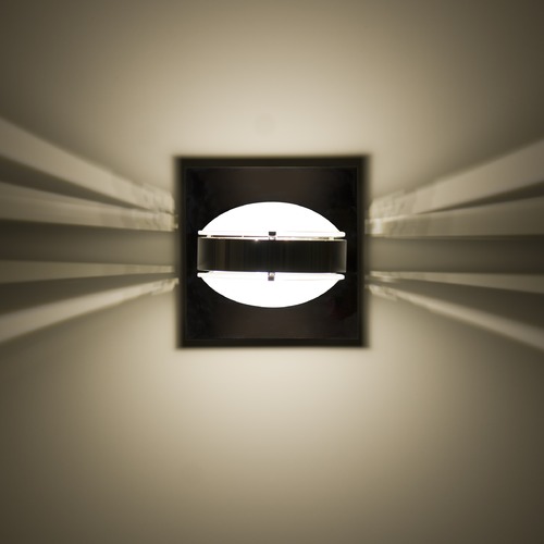 Besa Lighting Optos Frosted Glass Chrome LED Sconce