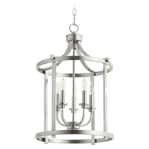 Quorum Lighting Lancaster Satin Nickel Pendant by Quorum Lighting 6807-5-65