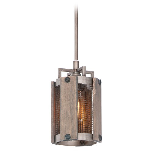 Maxim Lighting Maxim Lighting Outland Barn Wood / Weathered Zinc Pendant Light 25261BWWZ