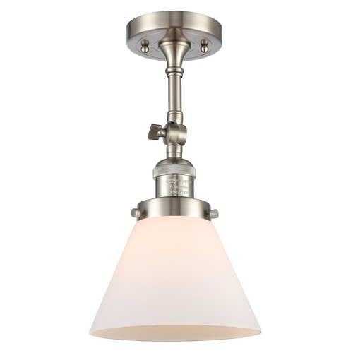 Large Cone Brushed Satin Nickel Semi-Flush Mount by Innovations Lighting