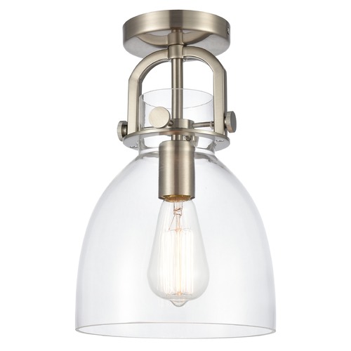 Innovations Lighting Innovations Lighting Newton Brushed Satin Nickel Semi-Flushmount Light 412-1F-SN-8CL