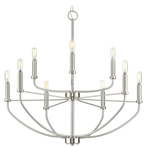 Progress Lighting Progress Lighting Leyden Brushed Nickel Chandelier P400228-009