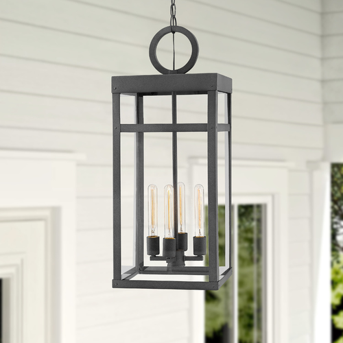 Porter Aged Zinc LED Outdoor Hanging Light by Hinkley Lighting