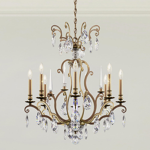 Renaissance Nouveau Etruscan Gold Crystal Chandelier by Schonbek Lighting