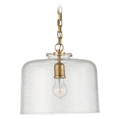 Thomas OBrien Katie Dome Pendant in Antique Brass by Visual Comfort Signature