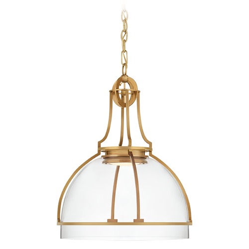 Visual Comfort Signature Collection Chapman & Myers Gracie LED Dome Pendant in Brass by Visual Comfort Signature CHC5482ABCG